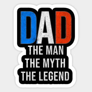 French Dad The Man The Myth The Legend - Gift for French Dad With Roots From French Sticker